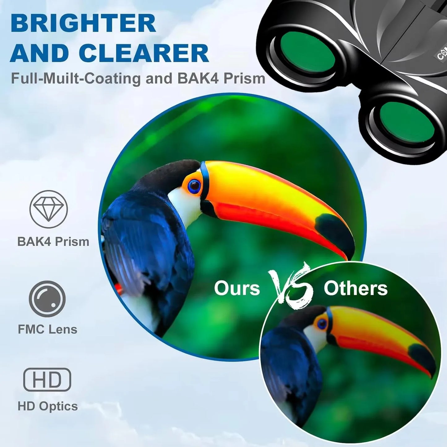 Compact Binoculars for Adults and Kids Bird Watching