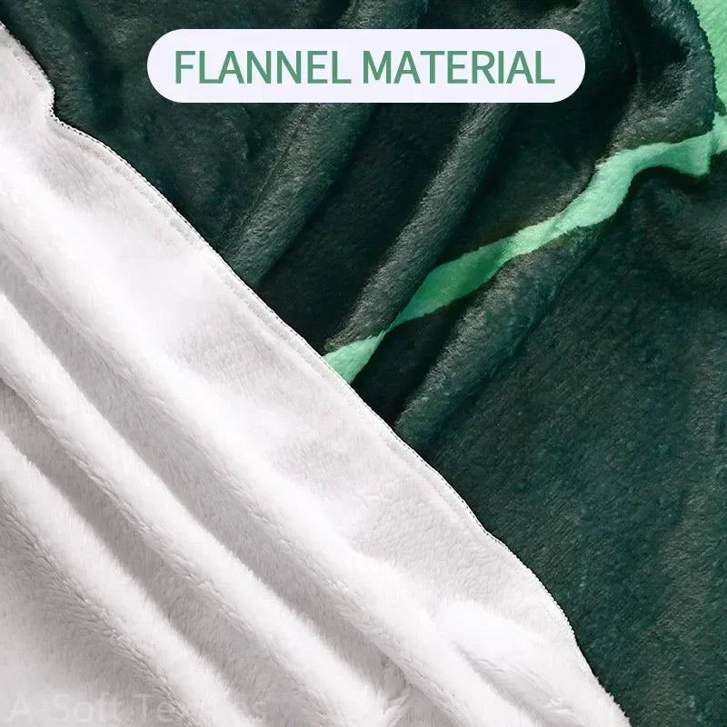 Super Soft Giant Leaf Blanket Gloriosum Plant Design Cozy Home Decor Throw for Bed and Sofa