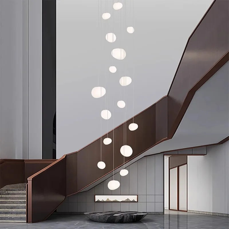 Modern Home Decor LED Pendant Lights for Living Room and Dining Room Adjustable Hanging Lamps with Remote Control