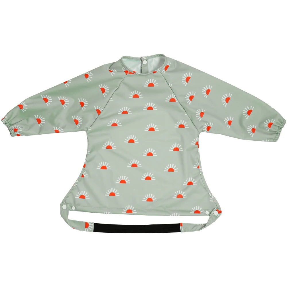 HappyFlute Waterproof Baby Feeding Bib with Snap Button Design