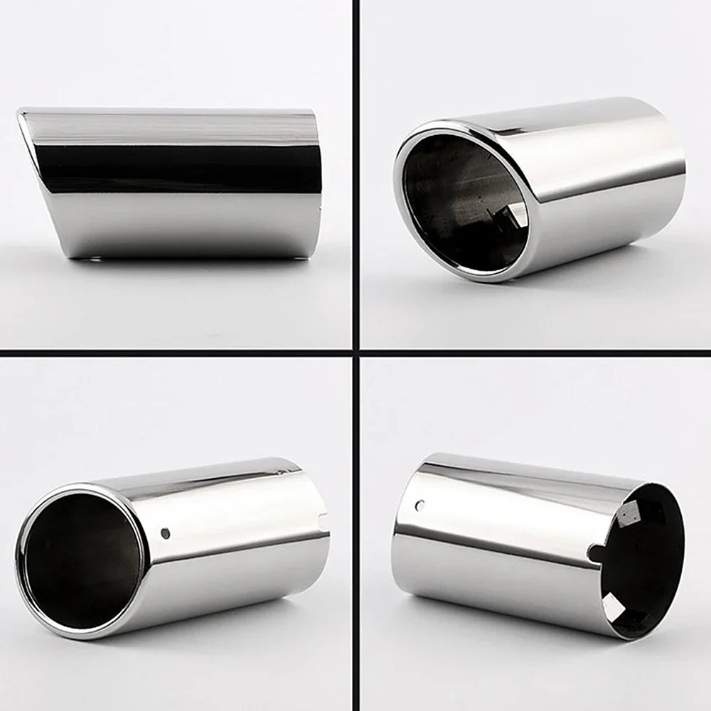 AQTQAQ Chrome Stainless Exhaust Muffler Tip Cover For Audi