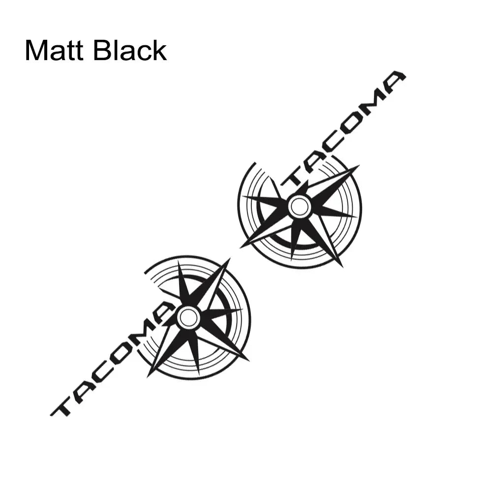 Pickup Trunk Bed Side Stickers For Toyota Tacoma TRD Truck Graphics Compass Decor Vinyl Film Cover Auto Tuning Accessories