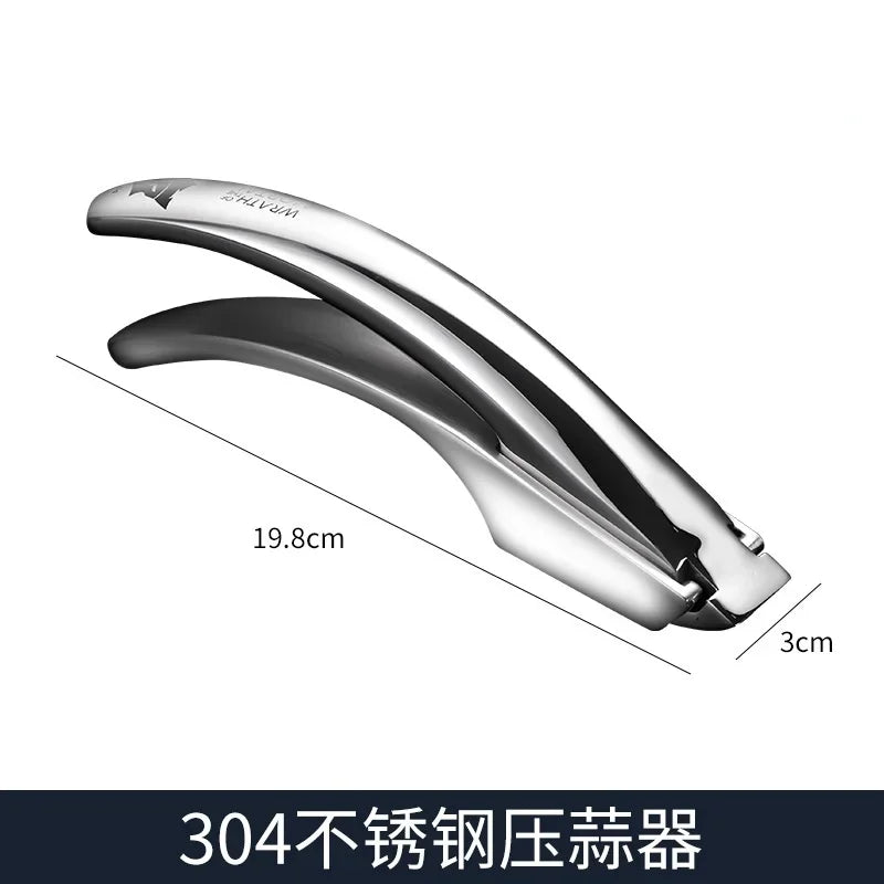 Detachable Stainless Steel Garlic Press for Easy Kitchen Mashing