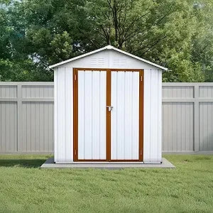 Outdoor Steel Storage Shed With Window And Sliding Doors