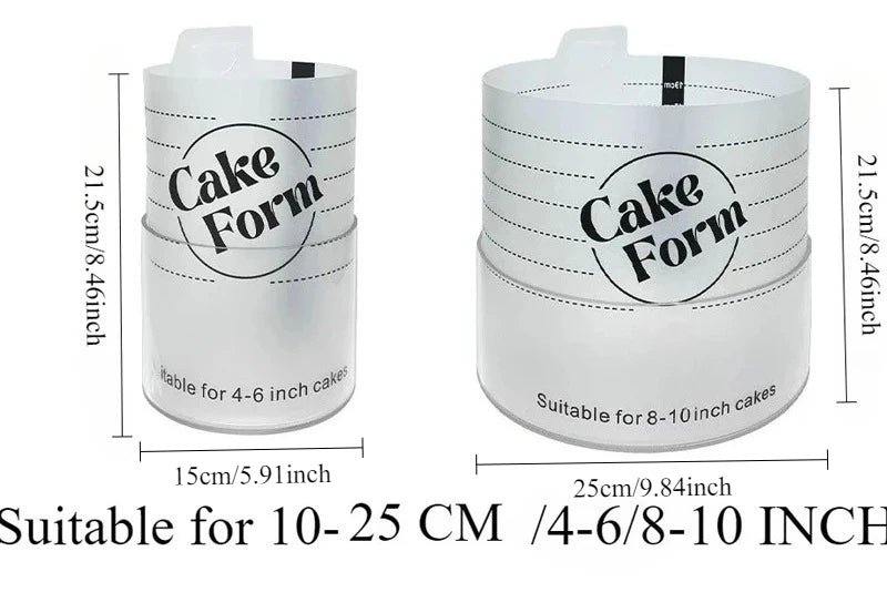 Adjustable Round Acrylic Cake Ring Mold for Baking and Decorating