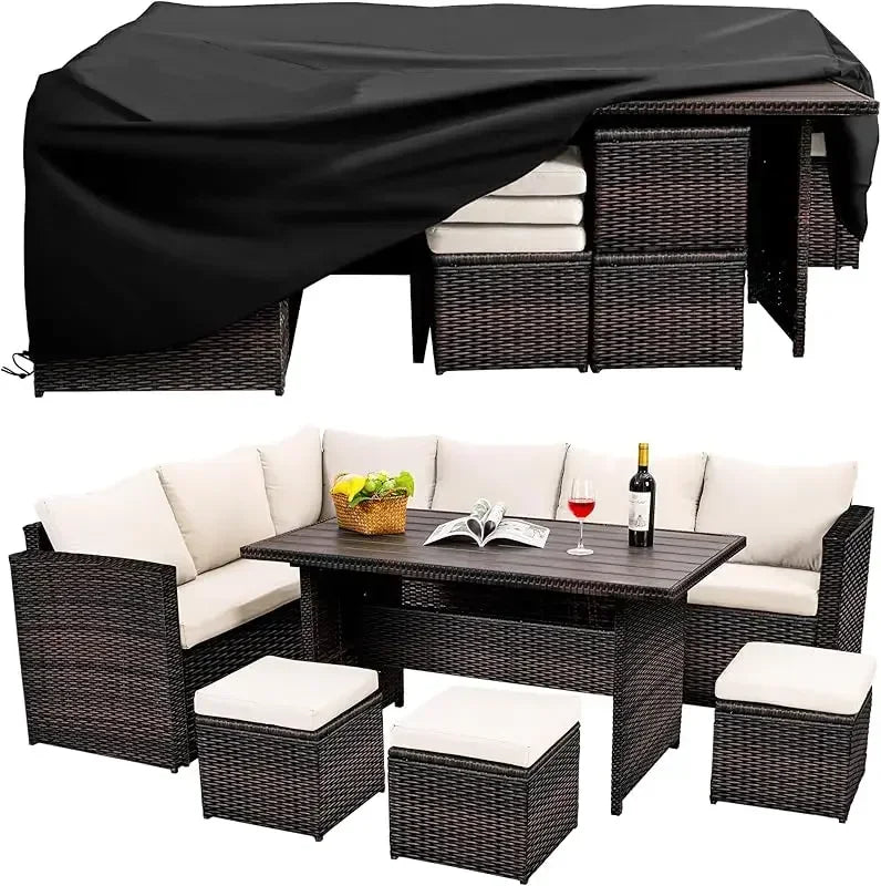 YUJINGXI 7 Piece Outdoor Patio Furniture Set Wicker