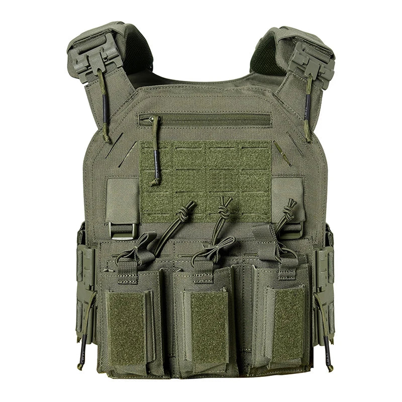 Wear Resistant Quick Release Laser Cut Molle System Outdoor Hunting Training Tactical Vest Nylon Material