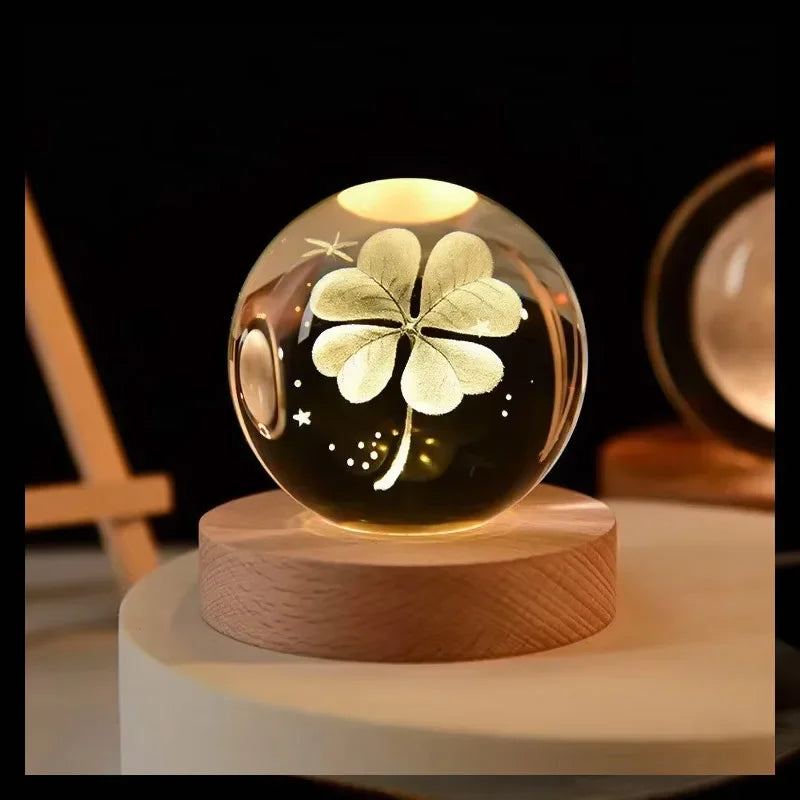 LED Night Light Saturn 3D Moon Table Lamp for Kids