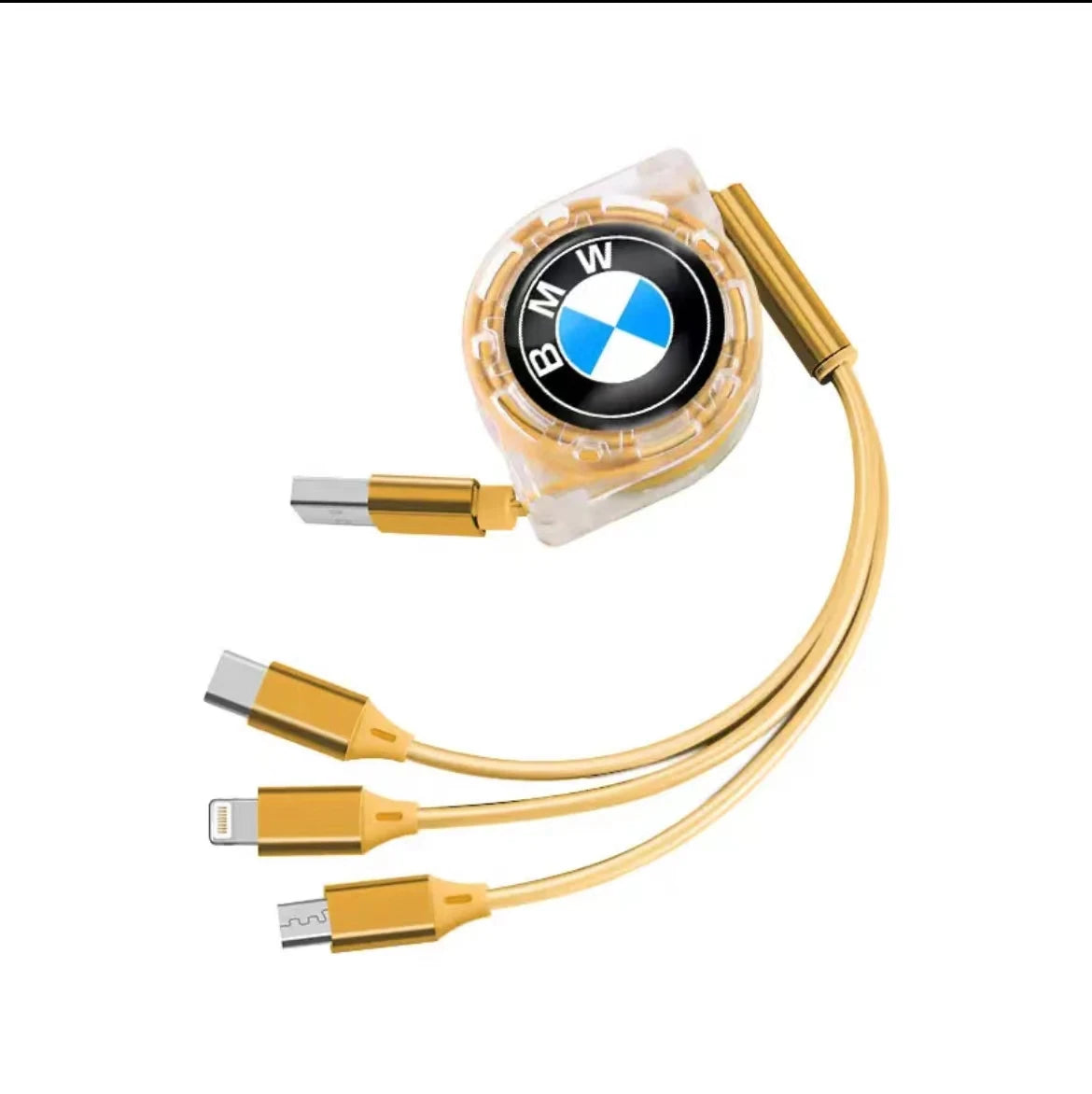 BMW 3 In 1 Fast Charger USB Data Cable Car Accessories