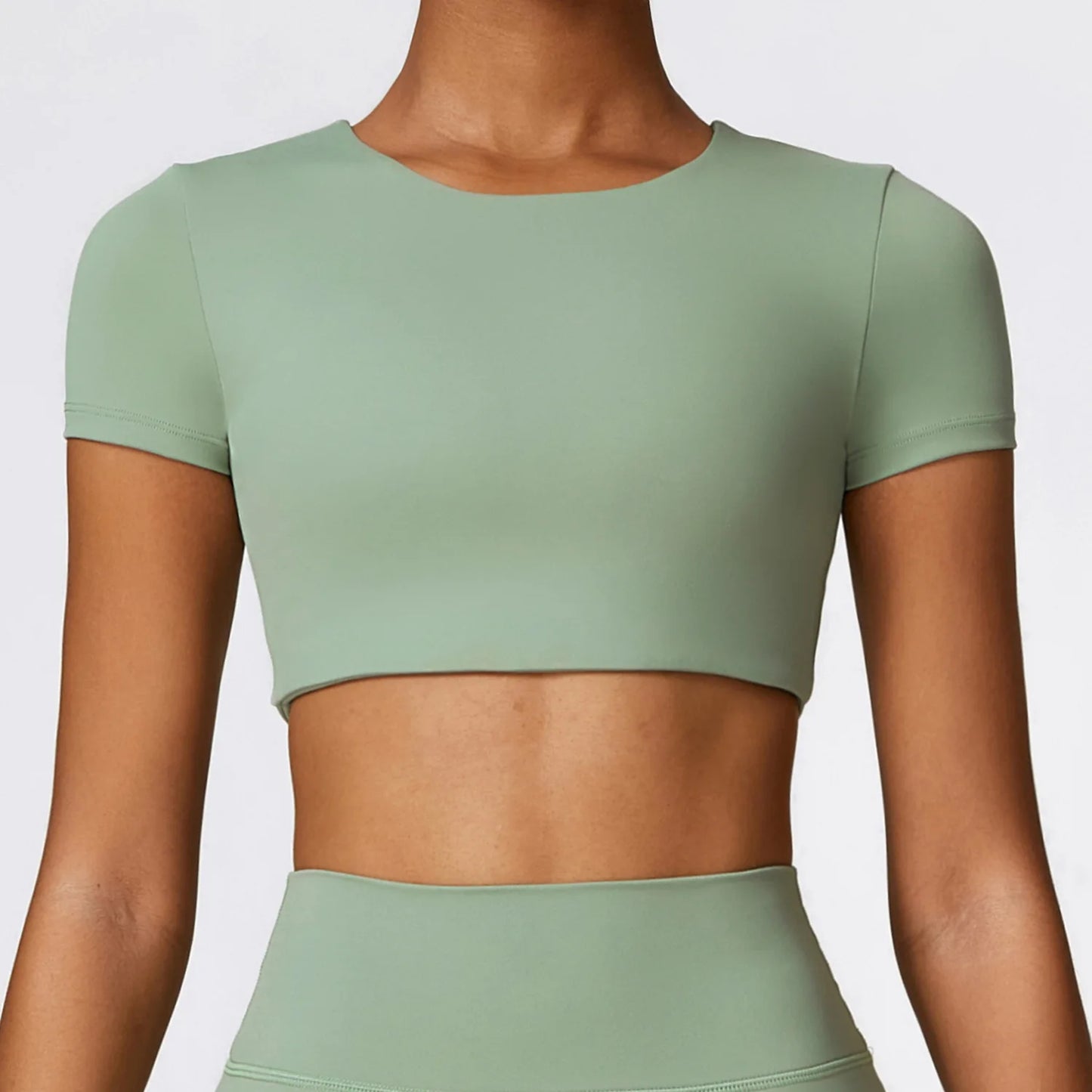 Hearuisavy Women Quick Dry Yoga Crop Top Sports Shirt