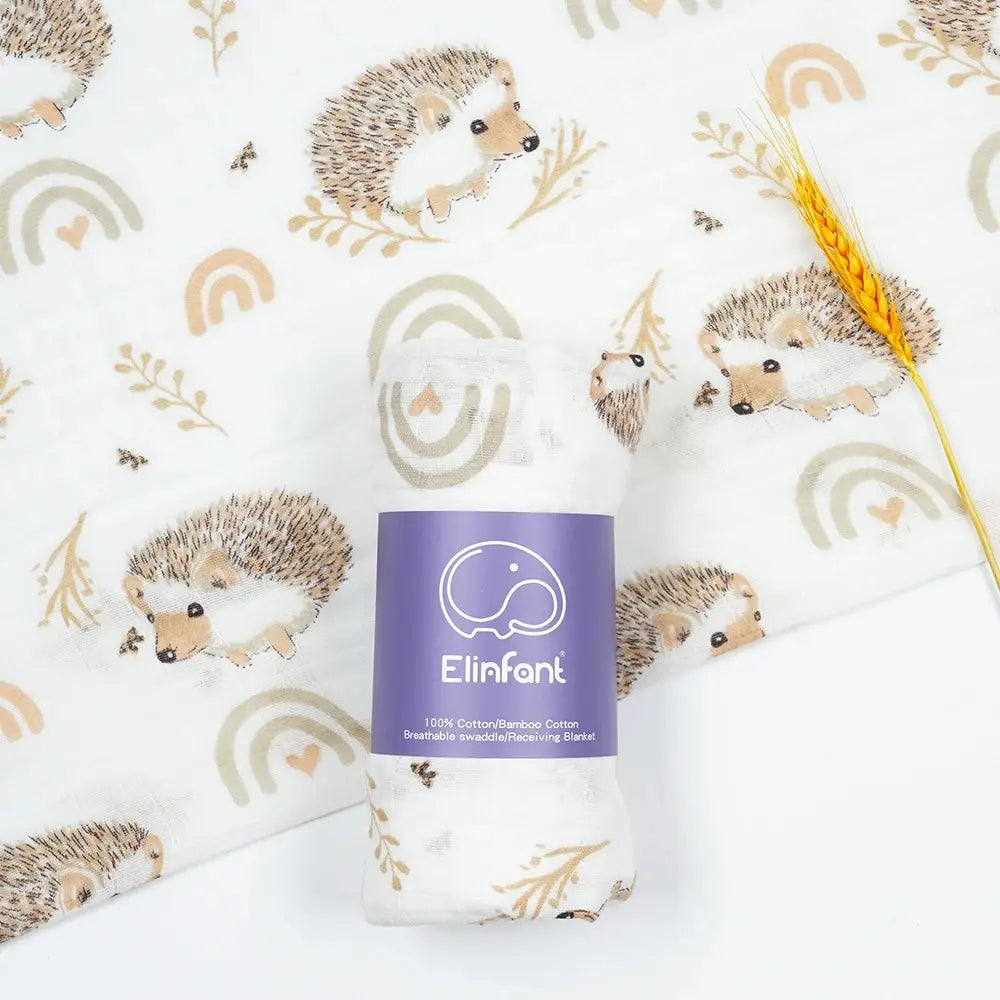 Soft Cotton Muslin Swaddle Baby Bath Towel Wrap