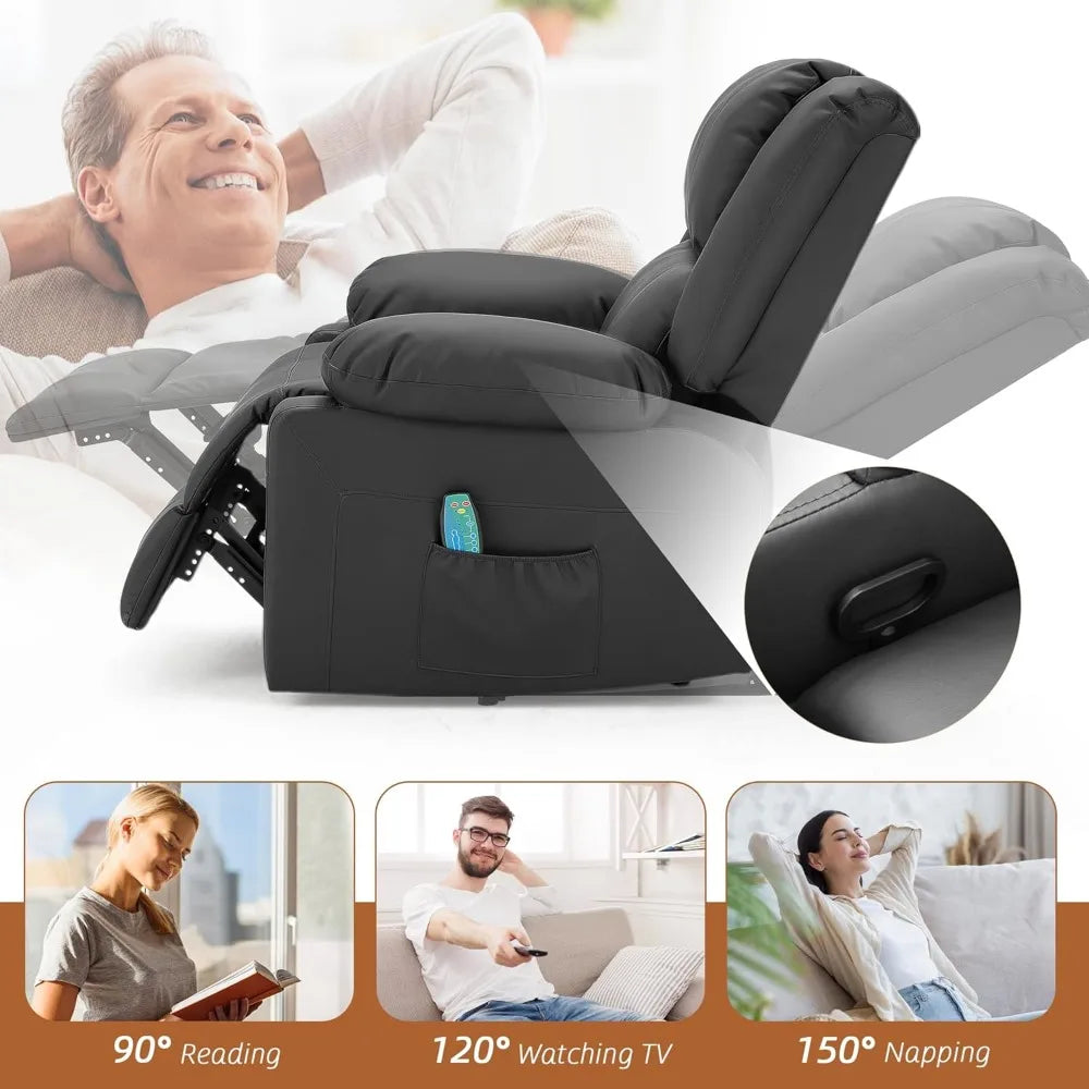 Recliner Chair with Massage and Heat Function for Relaxation