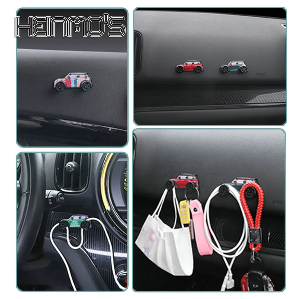 Mini Cooper Car Model Hook Adhesive Dashboard Holder Bracket