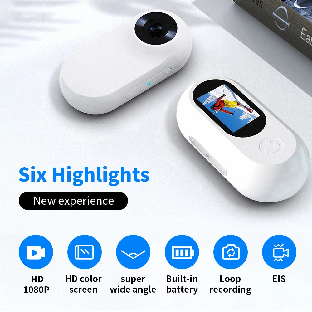 Action Mini Camera With Magnetic Attraction For Sports Recording
