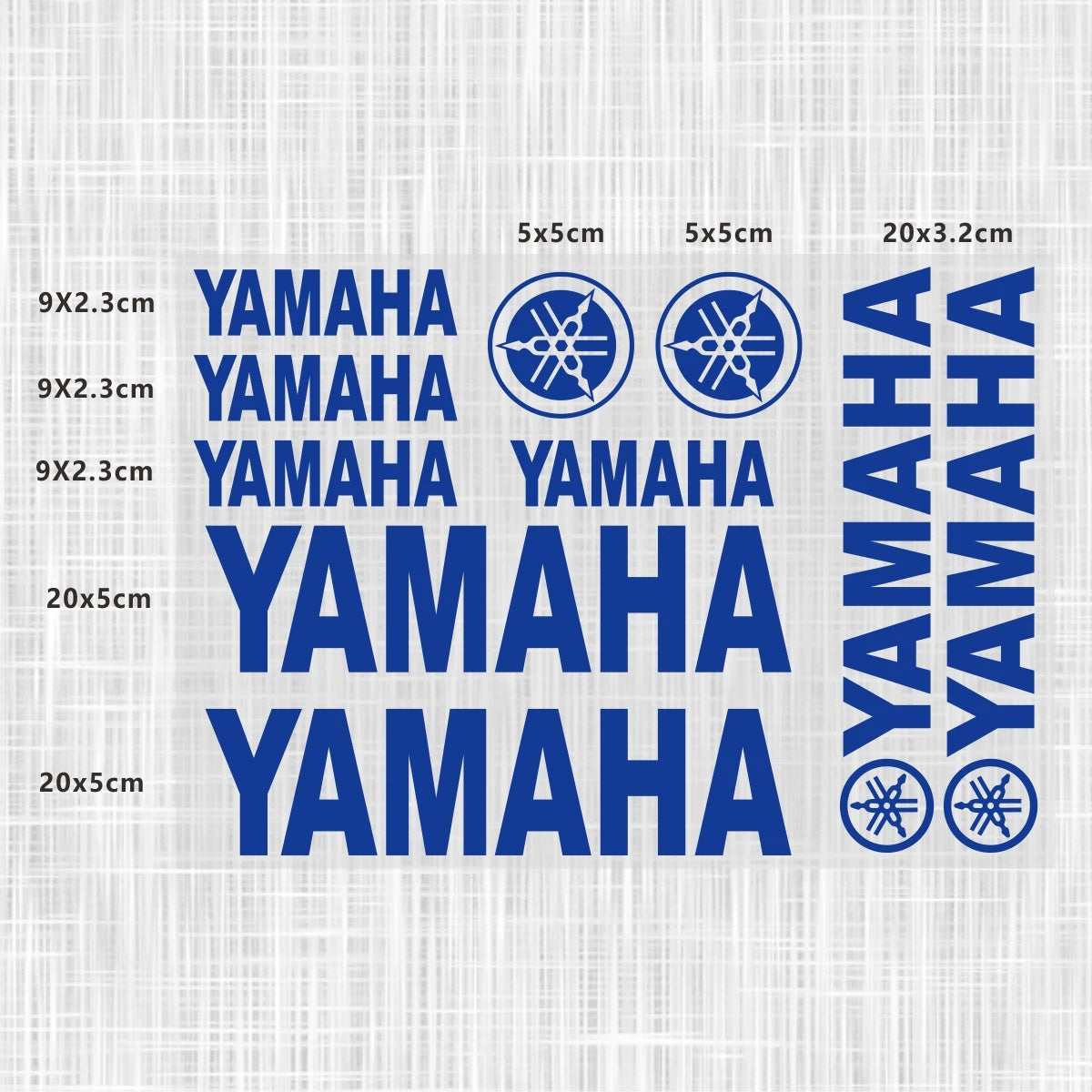 Yamaha Logo Stickers for Motorcycle Tank Helmet Decals