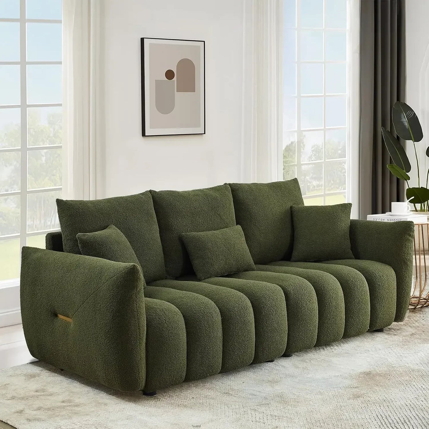 Modern Comfy Deep Seat Teddy Cloud Sofa for Living Room