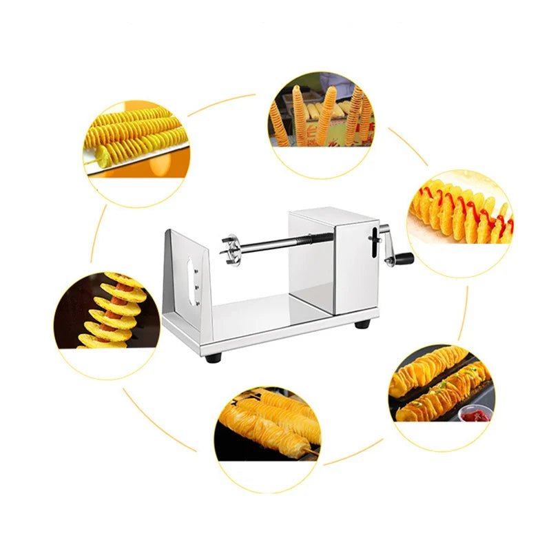 Spiral Tornado Potato Cutter Manual Vegetable and Fruit Slicer