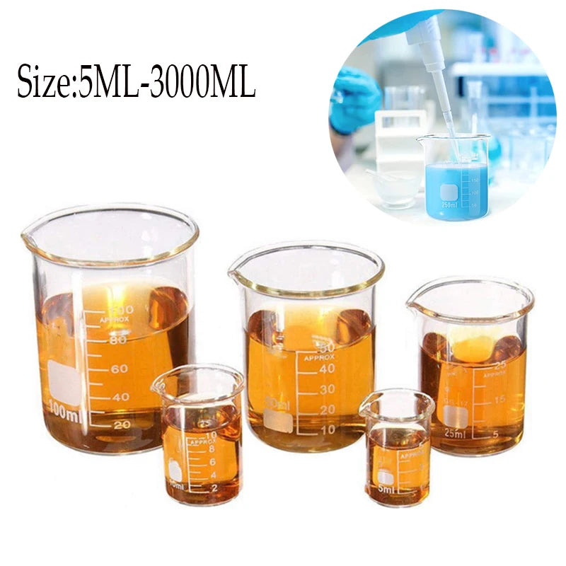 Borosilicate Glass Beakers for Precise Chemistry Measurements