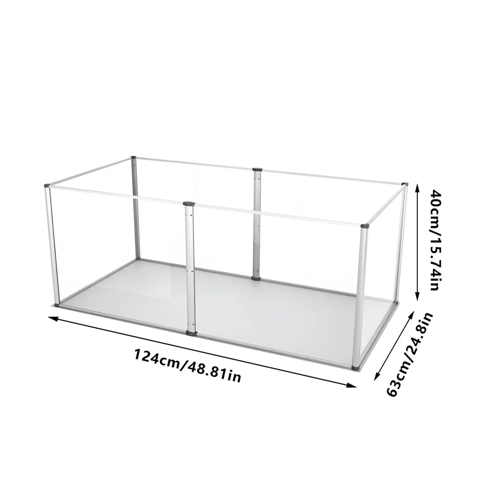 1Pc Large Acrylic Dog Playpen Cage Indoor Enclosure Puppy Playpen with Waterproof Fertility Pad