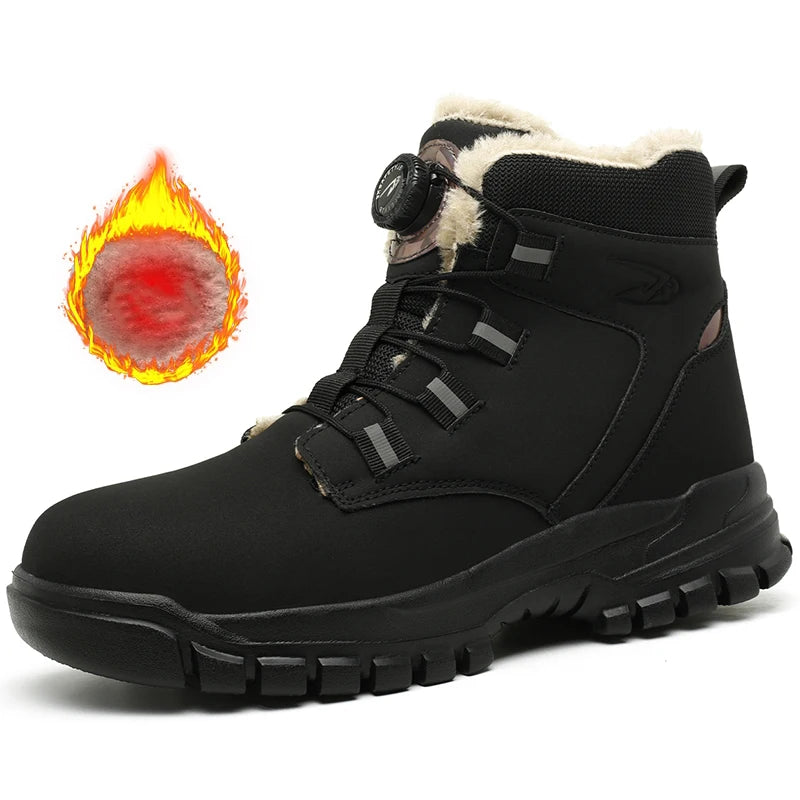 Work Safety Boots for Men and Women Waterproof Protective Safety Shoes Lightweight Steel Toe Work Shoes Size 47 and 48