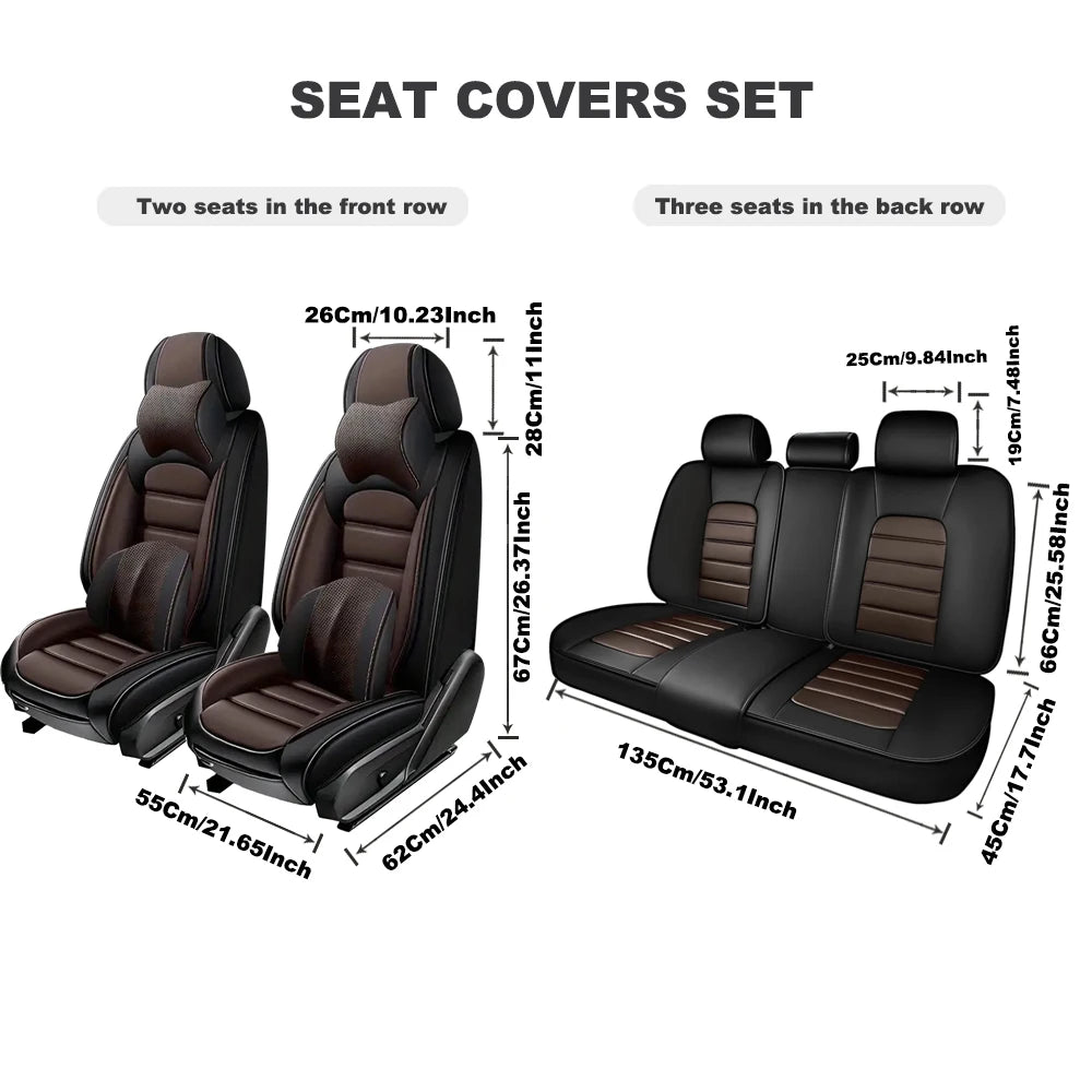 Suitable For Cadillac CTS 2014 2019 Models Car Seat Cover Thickened PU Leather Material 5 Pieces Full Set