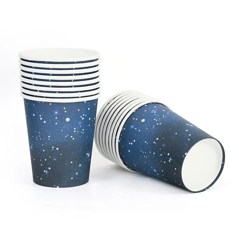 Galaxy Party Disposable Tableware Set for Outer Space Celebrations