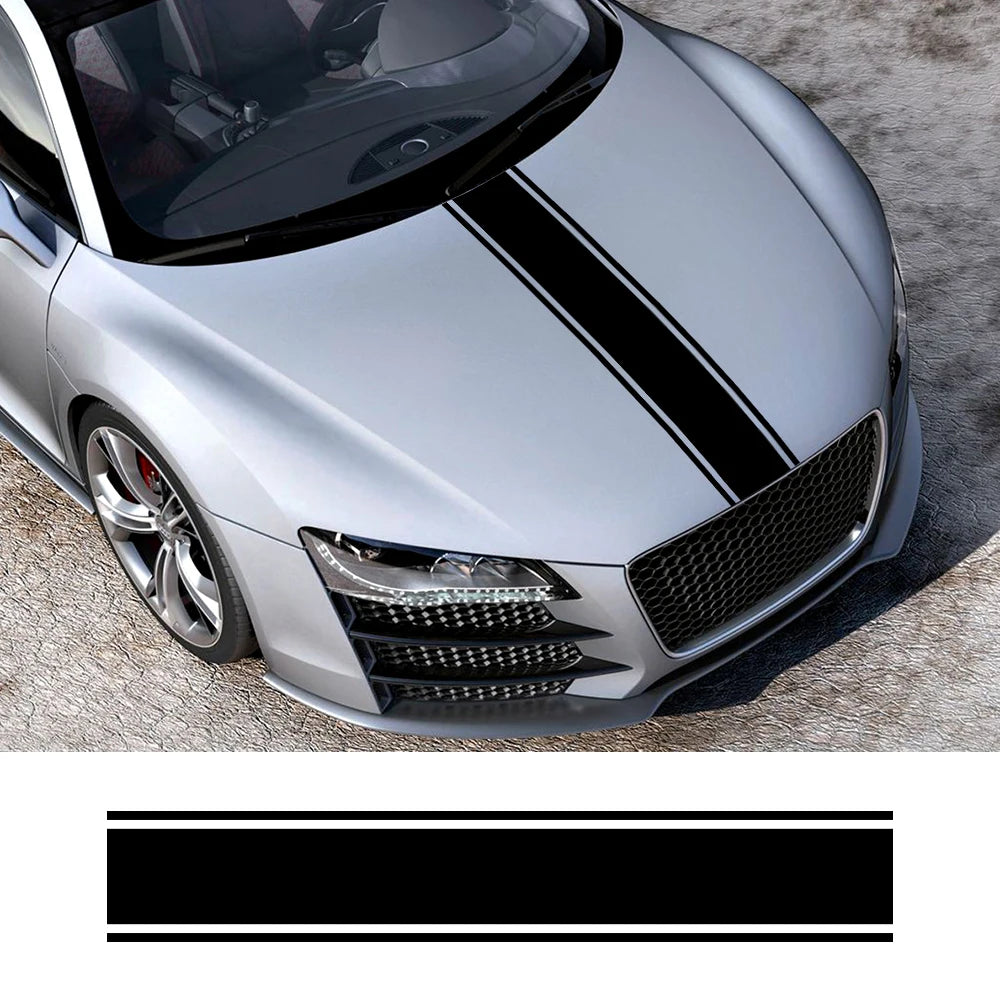 Various Sizes Universal Car Hood Cover Side Stickers Vinyl Film Decoration Decals for Auto Tuning Accessories