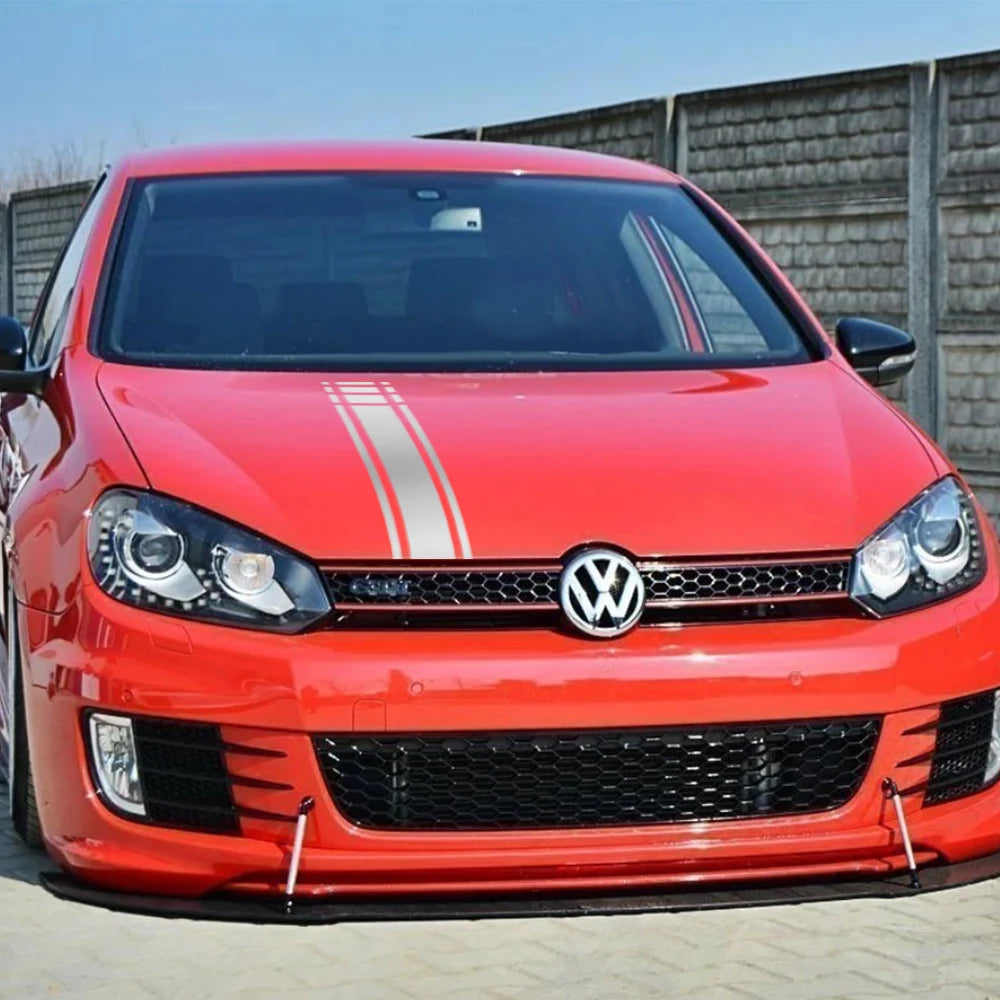 Car Hood Racing Style Sticker for Volkswagen VW Golf 8 7 5 4 6 GTI MK8 MK7 MK5 MK6 MK4 Vinyl Film Decor Decals Auto Accessories