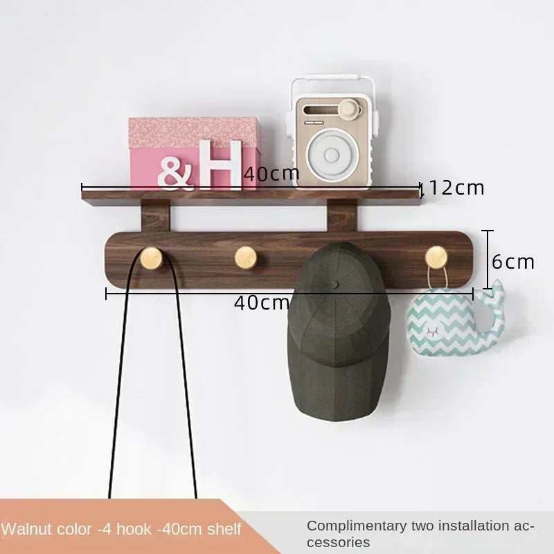 Oeny Multifunctional Coat Rack With Wall Hooks And Shelving