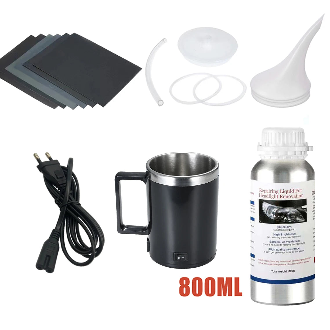 Car Headlight Restoration Polish Kit for Clear Vision