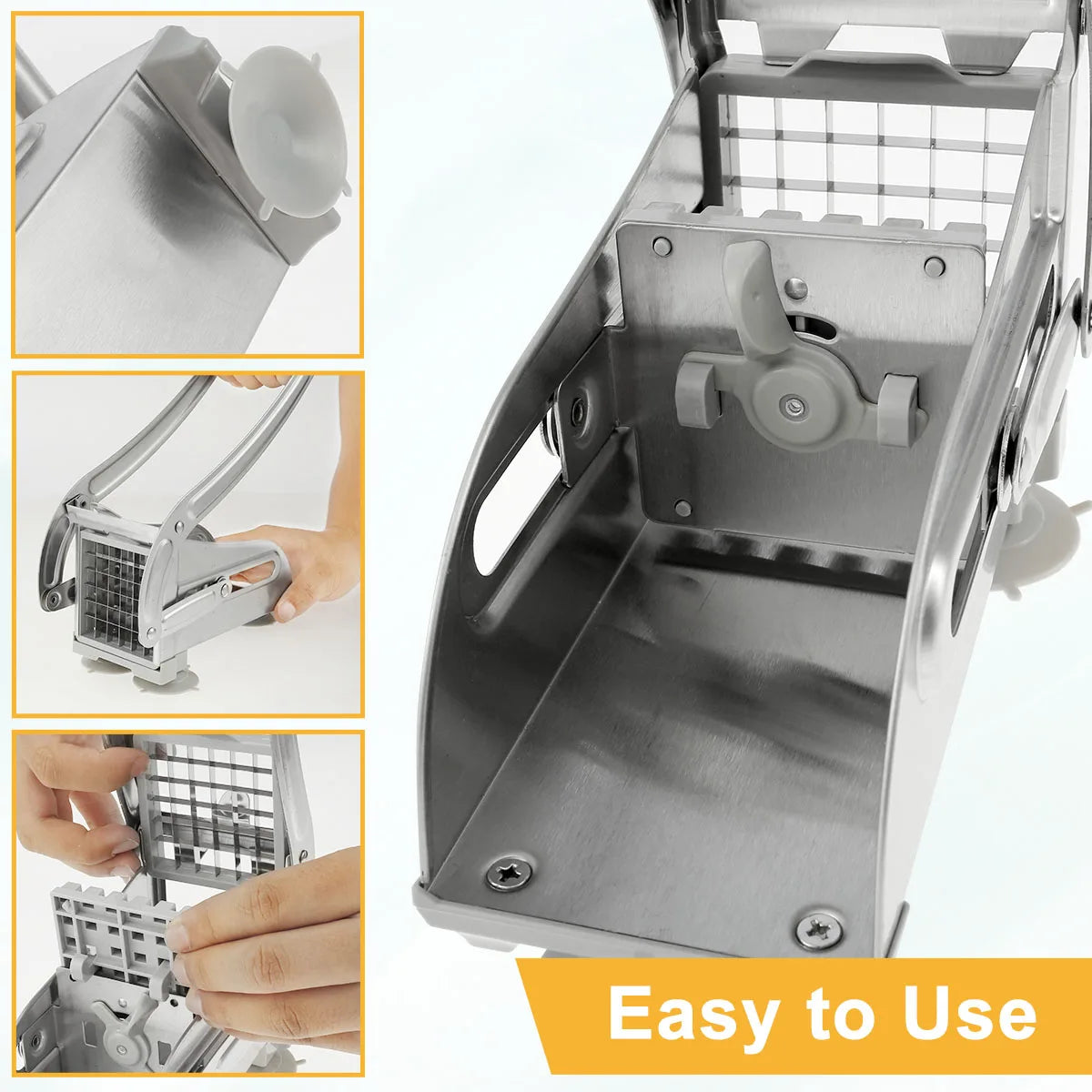Stainless Steel Manual French Fry Cutter and Vegetable Chipper