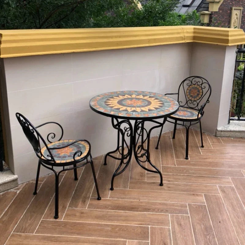 Lounge Sectional Garden Furniture Set Modern Natural Metal Balcony Garden Furniture Nordic Design