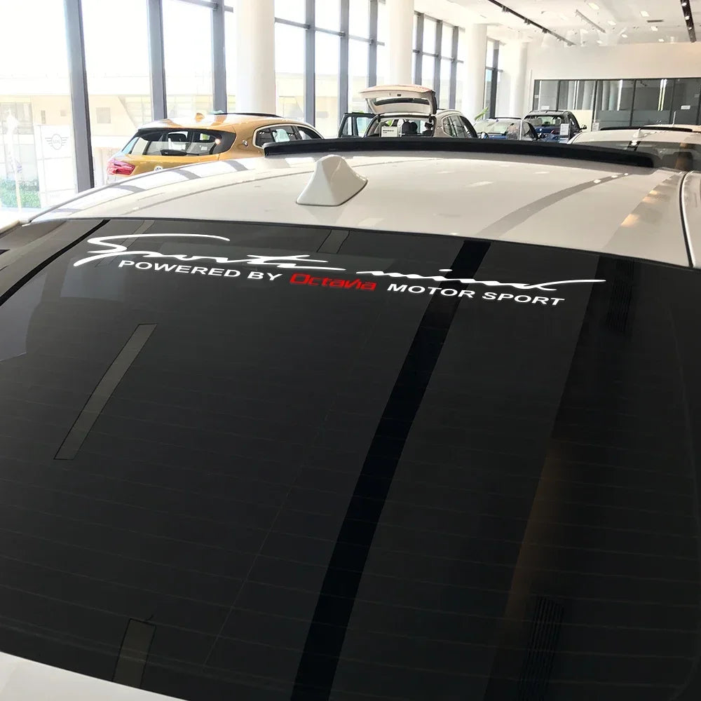 Skoda Octavia Car Stickers Front Rear Windshield Trim Vinyl Decals Reflective PVC Car Accessories
