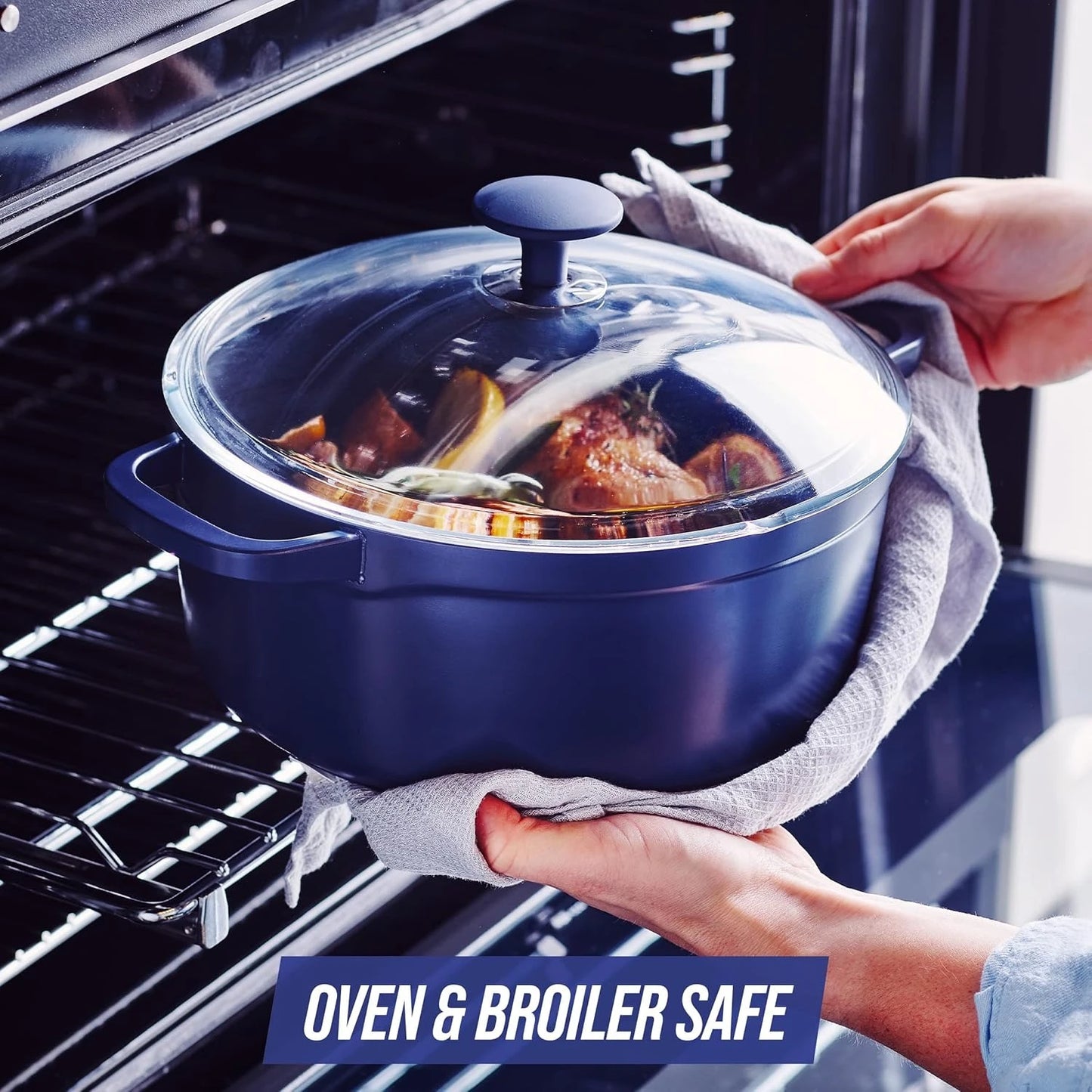 Diamond Infused Ceramic Nonstick Dutch Oven For Effortless Cooking