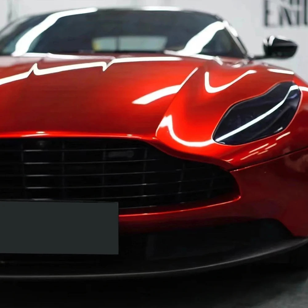 Car Sticker Liquid Metal Ruby Red Color Change Vinyl Film Bubble Free Auto Wrap Self Adhesive Decals