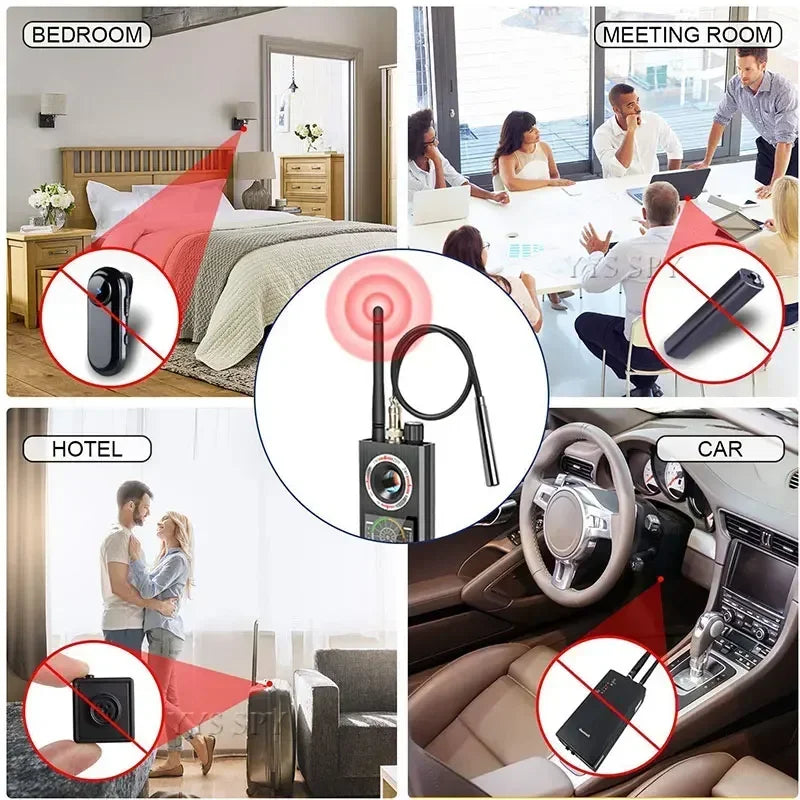 Professional Anti Spy Camera Detector K68 Bug Scanner Security Protection RF Signal Hidden Gadgets Car GPS Tracker Finder