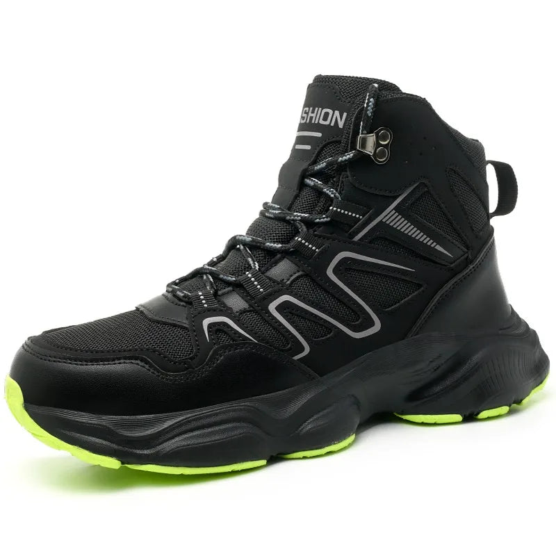 Indestructible Men Safety Boots Anti Smash Anti Stab Construction Work Steel Toe Shoes