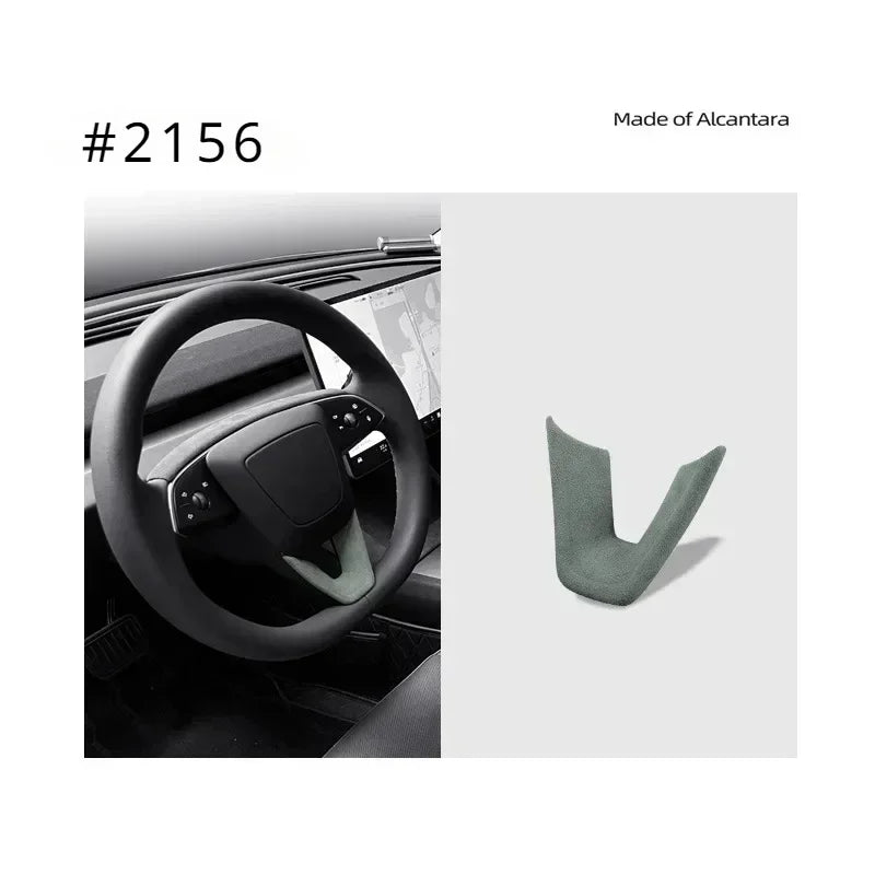 Alcantara Suede Steering Wheel Cover For Tesla Model 3