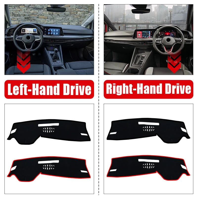 VW Golf 8 Dashboard Mat Sun Shade Non-slip Cover Accessory