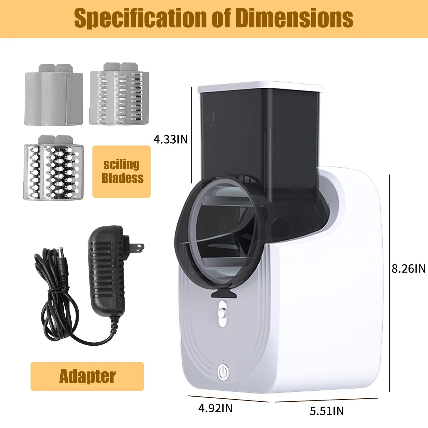 Electric Cheese Grater and Vegetable Slicer for Effortless Meal Prep
