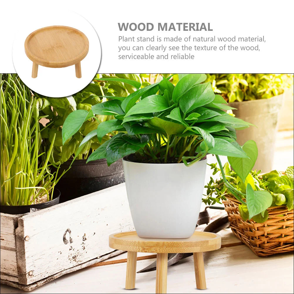 Choice Plant Pot Stand Wooden Tall Desktop Bonsai Display