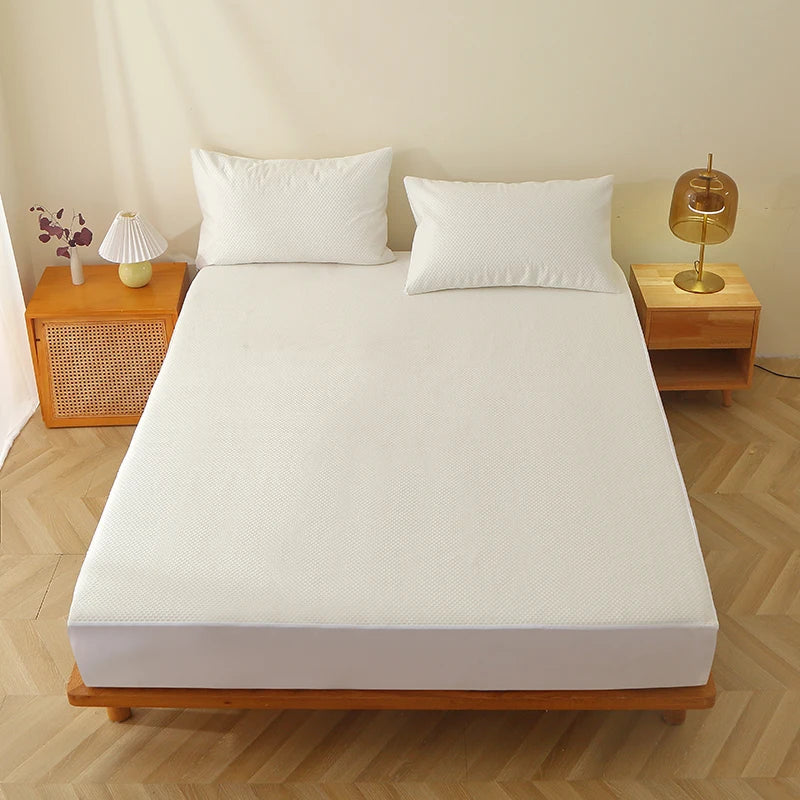 Waterproof Cooling Mattress Topper Protector Bed Sheet Set