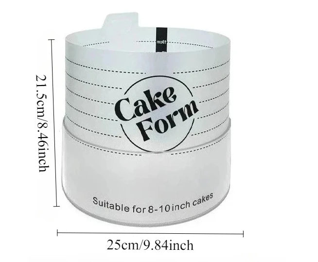 Adjustable Round Acrylic Cake Ring Mold for Baking and Decorating