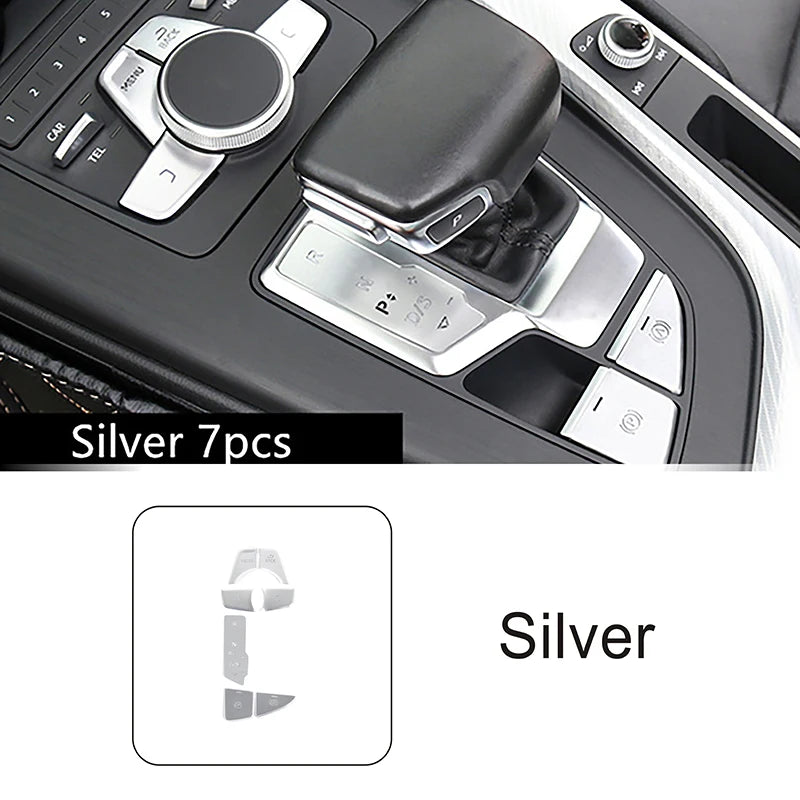 Aluminum Alloy Gear Shift Button Decals for Audi A4