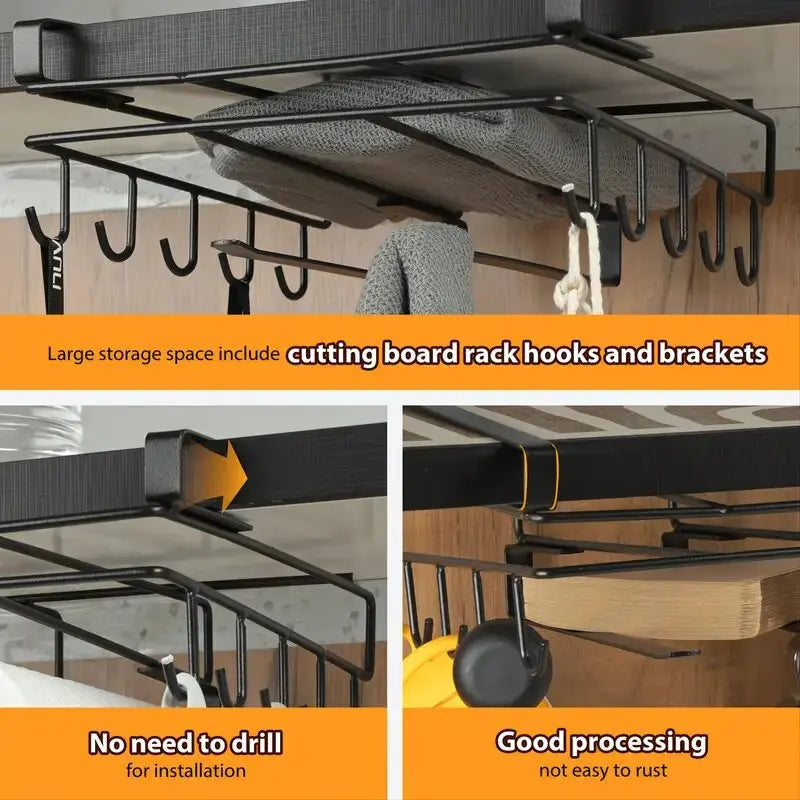 Choice Kitchen Hanging Organizer Rack With Hooks Storage