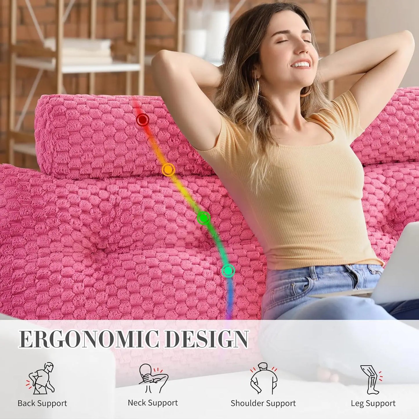 Sichuan Wedge Headboard Pillow for Neck Roll Bolster