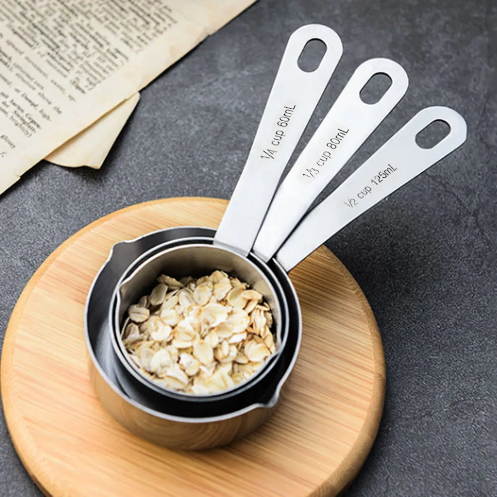 Stainless Steel Measuring Cups Set for Kitchen and Baking