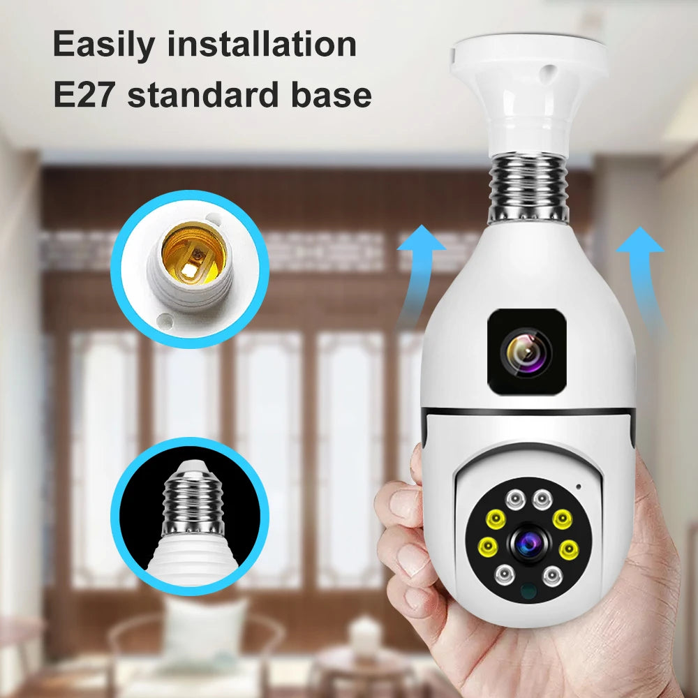 4MP Dual Lens Wifi Security Camera with Two Way Audio