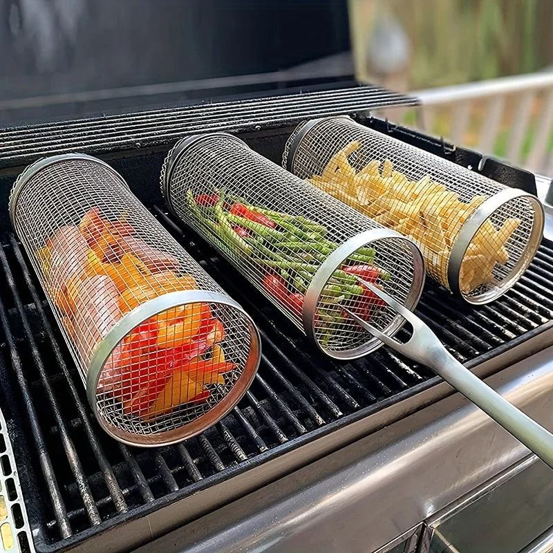 Round Barbecue Grate for Camping and Outdoor Cooking