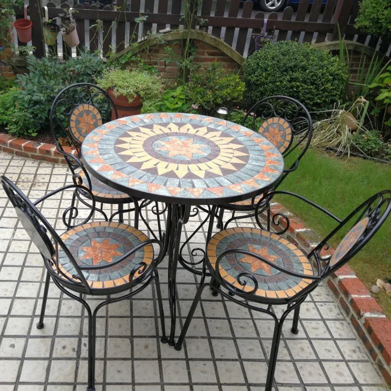 Lounge Sectional Garden Furniture Set Modern Natural Metal Balcony Garden Furniture Nordic Design